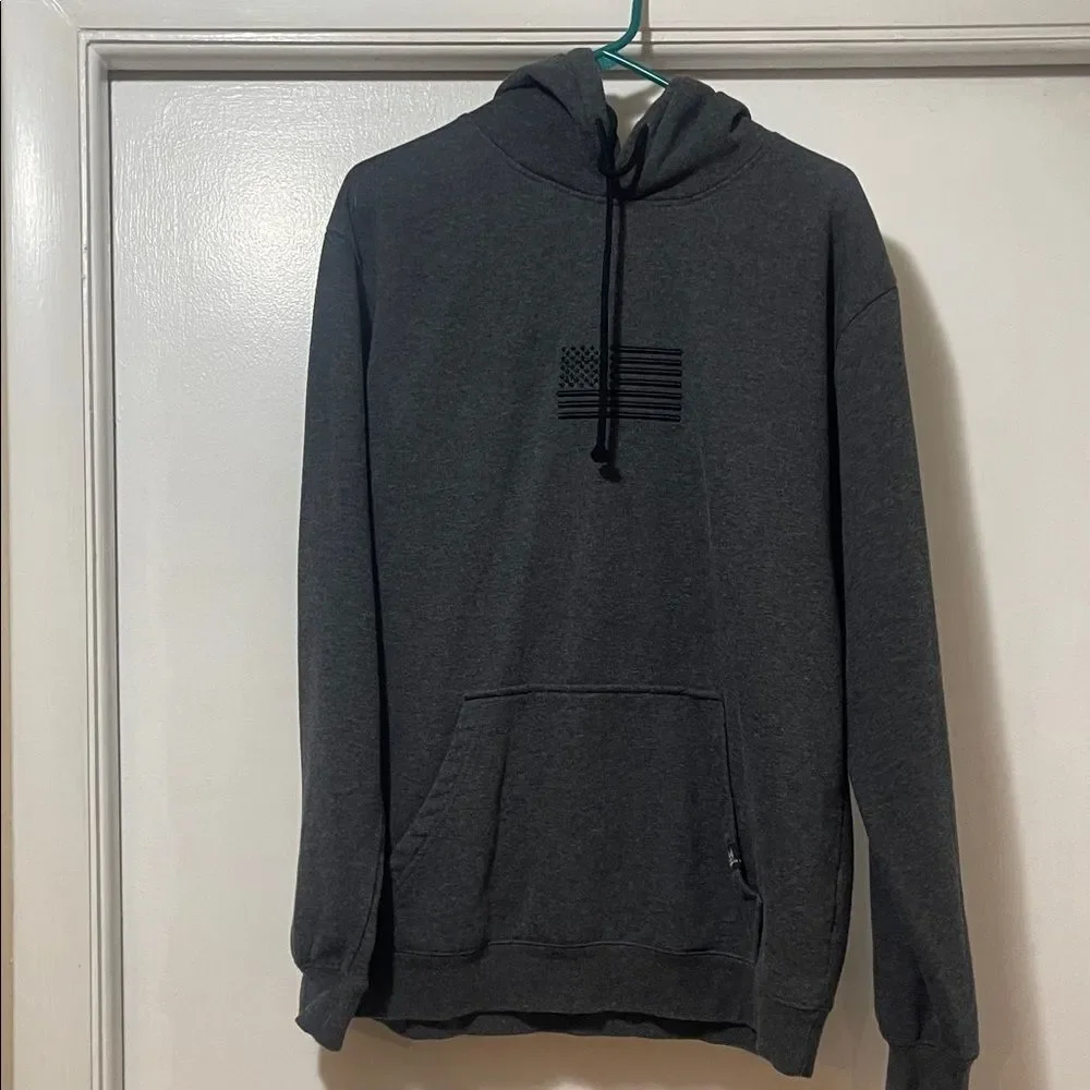 Buck wear freedom, Gray American Made Hoodie size large